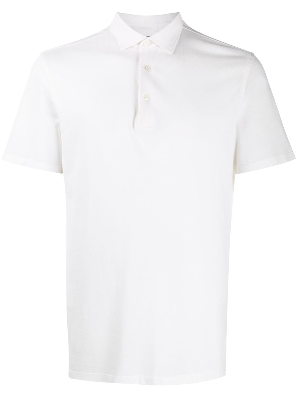 Ermenegildo Zegna Short Sleeved Polo Shirt In White