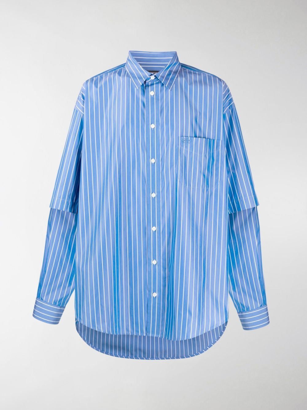 BALENCIAGA DOUBLE SLEEVE STRIPED SHIRT,14842944