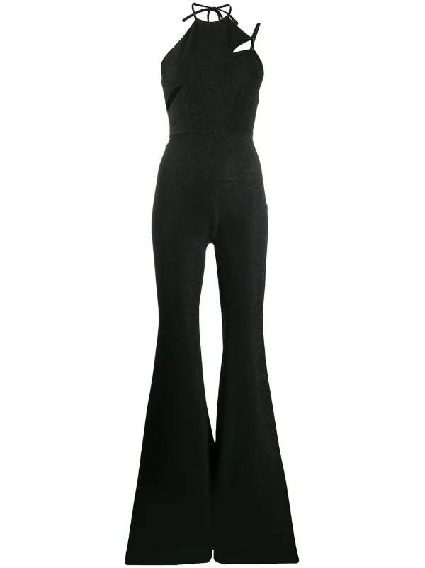 black flared leg jumpsuit