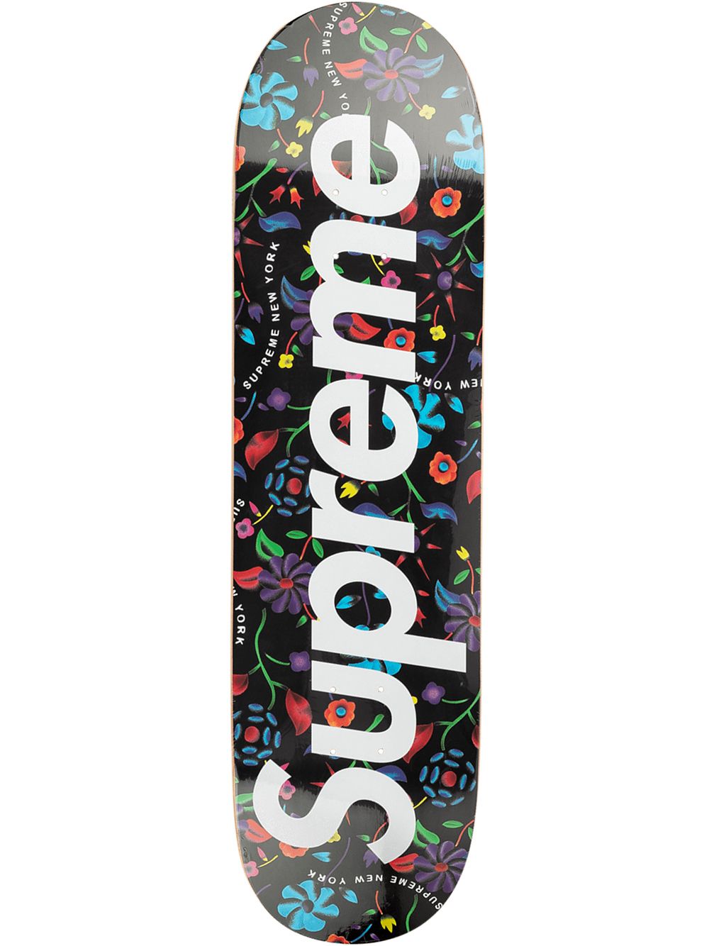 фото Supreme air brushed floral skateboard