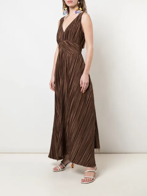 Cult Gaia Angela Pleated Maxi Dress 