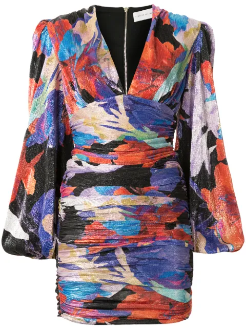 Rebecca Vallance Belladonna abstract-print Ruched Mini Dress - Farfetch