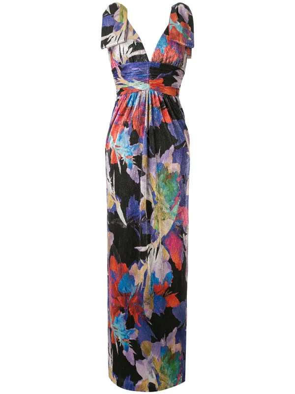Rebecca Vallance Belladonna Abstract Print Maxi Dress Aw20
