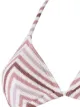 Peony striped triangle bikini top
