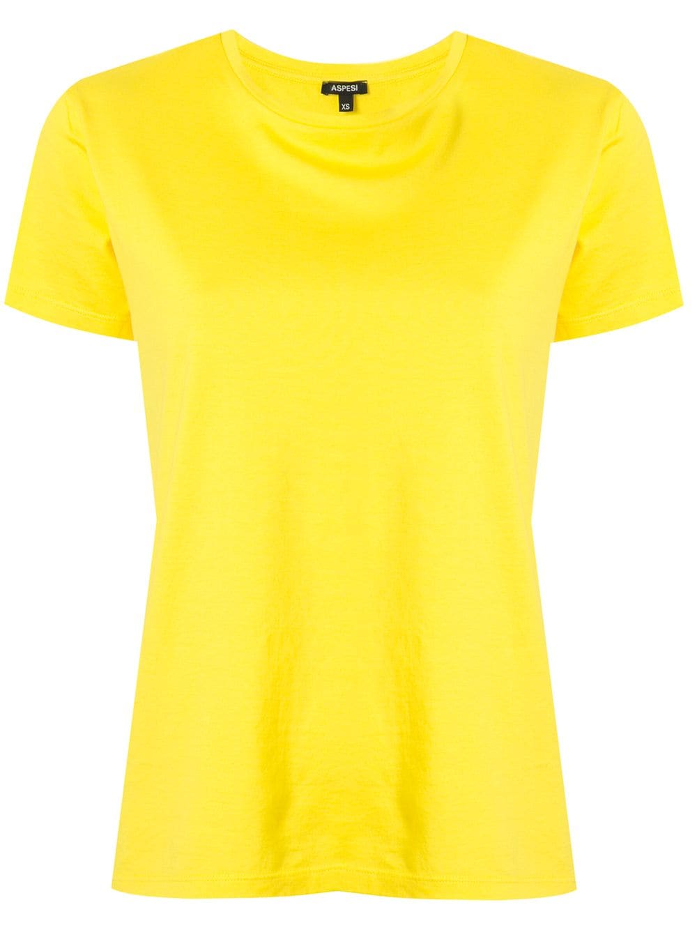 Aspesi Loose Fit Crew Neck T-shirt In Yellow