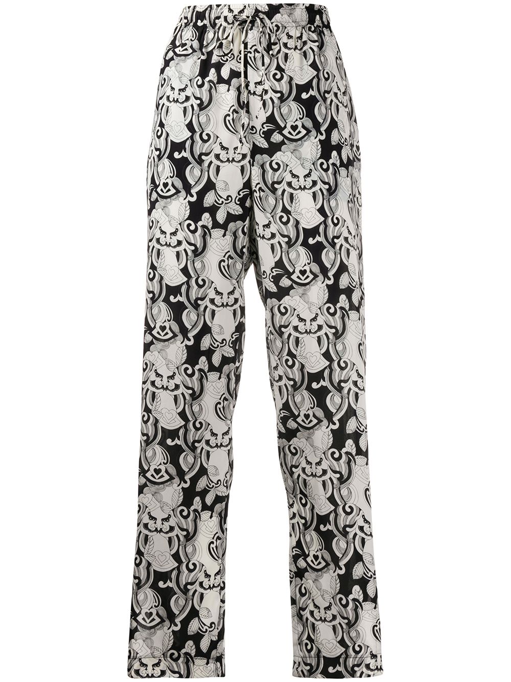 SEE BY CHLOÉ DRAWSTRING EMBROIDERED TROUSERS