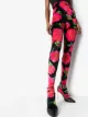 Richard Quinn rose-print velvet leggings