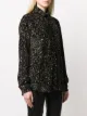 Saint Laurent قميص مخملي لامع