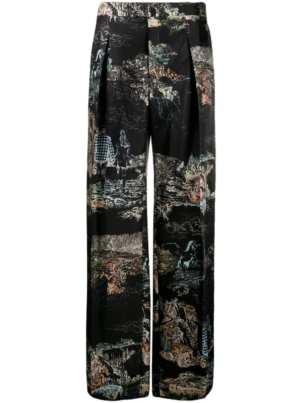 black patterned jeans