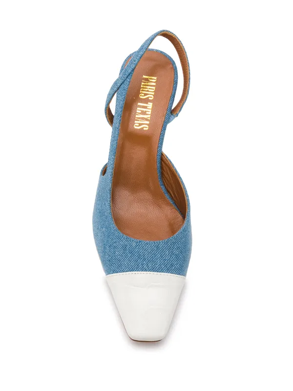 denim slingback shoes
