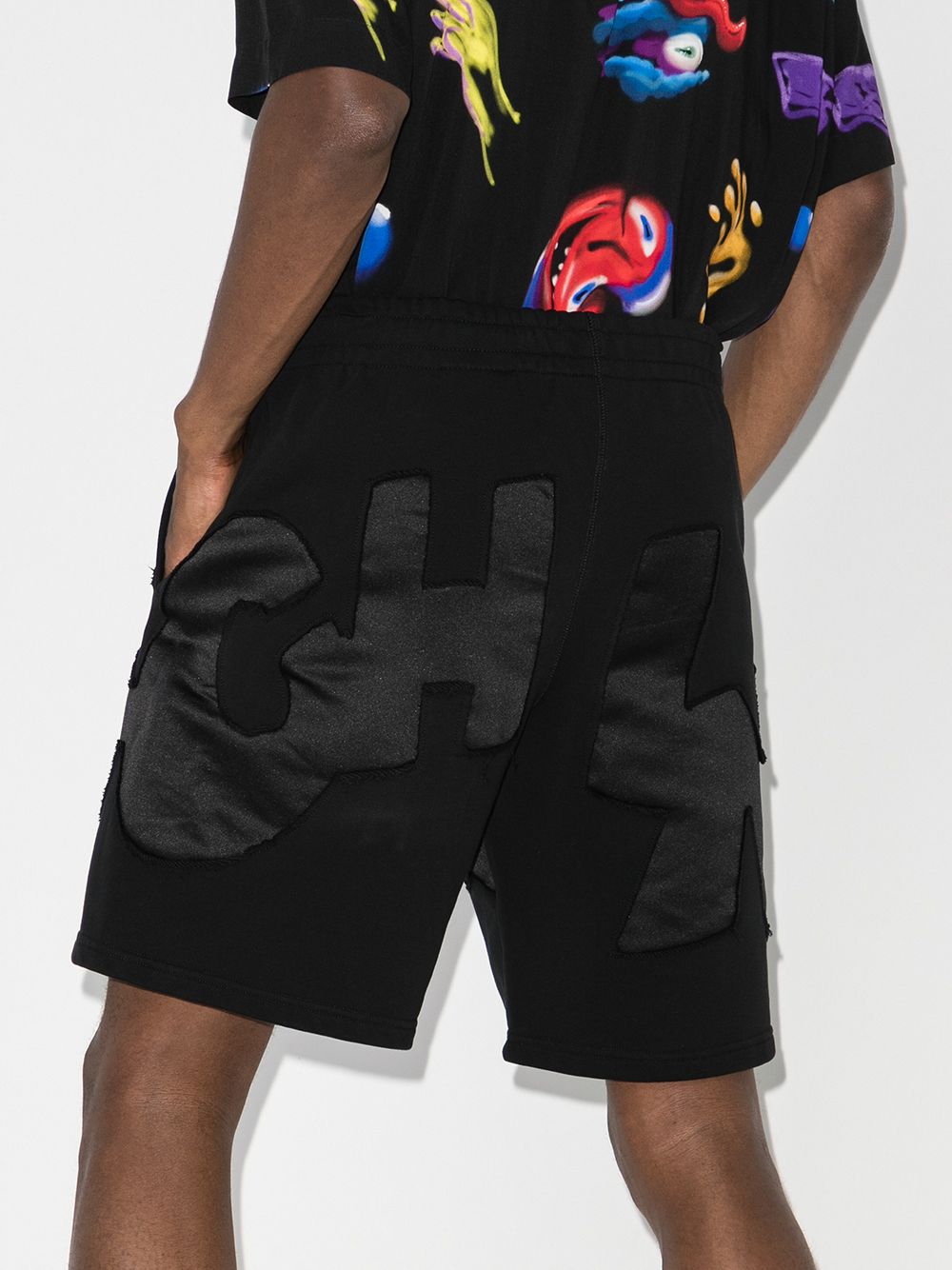 фото Moschino спортивные шорты с аппликацией логотипа