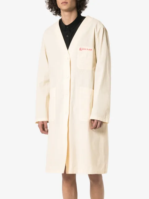raf simons graffiti lab coat