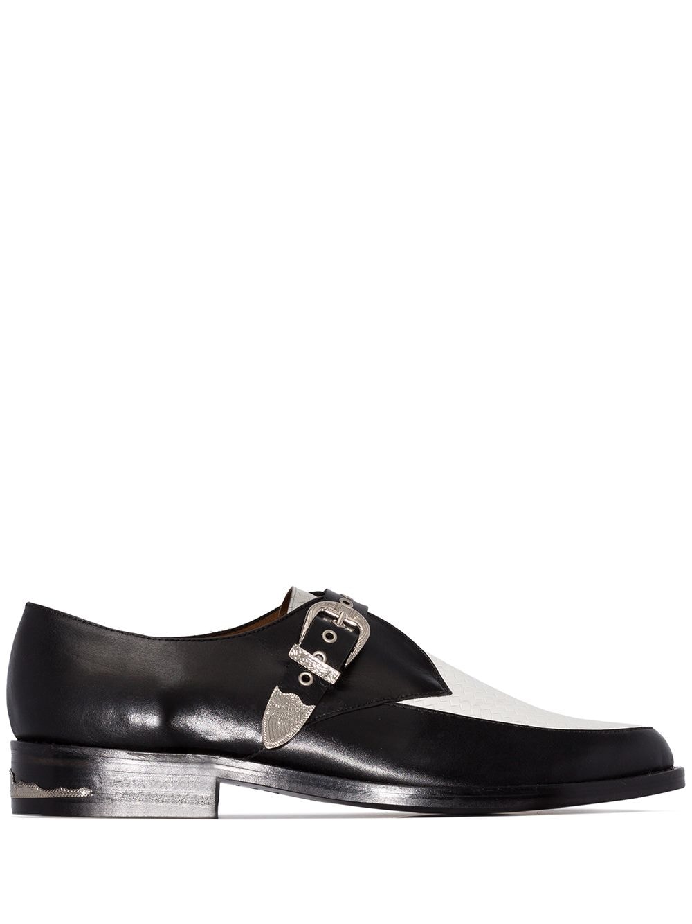 фото Toga virilis black strap leather loafers