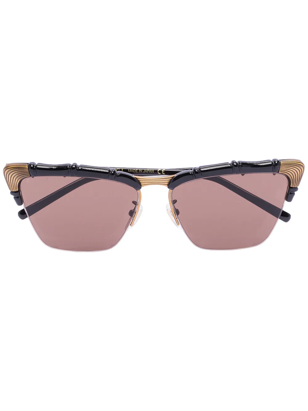 Gucci Eyewear солнцезащитные очки в оправе 'кошачий глаз' с затемненными линзами