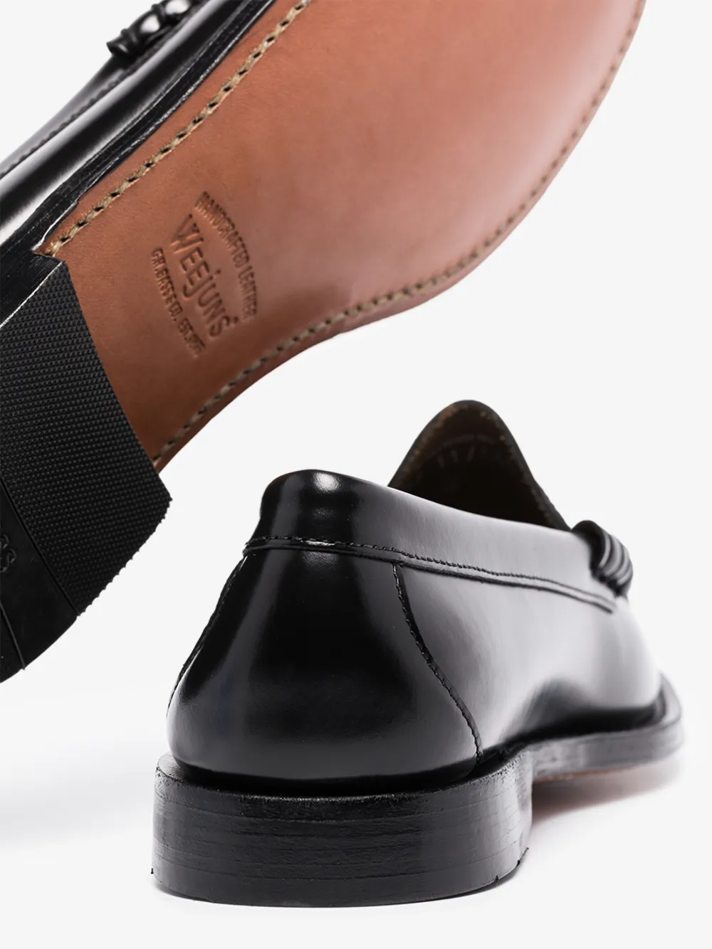 G.h. Bass & Co. Black Weejuns '90s Larson Penny Loafers In Black