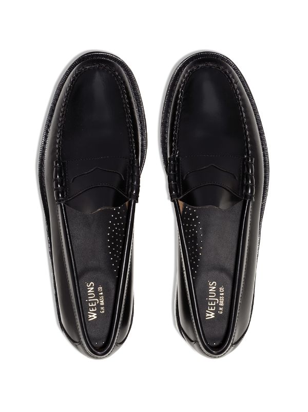 weejuns larson penny loafers black leather