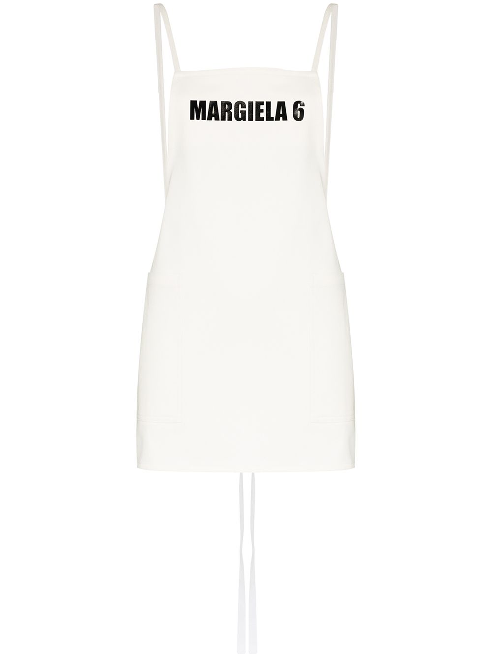 фото Mm6 maison margiela топ-фартук с логотипом