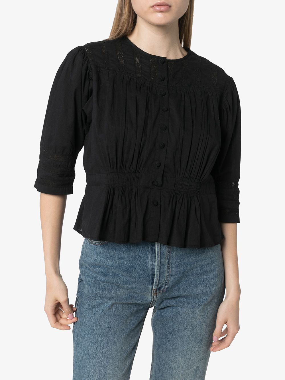 фото Mimi prober barton lace panelled blouse