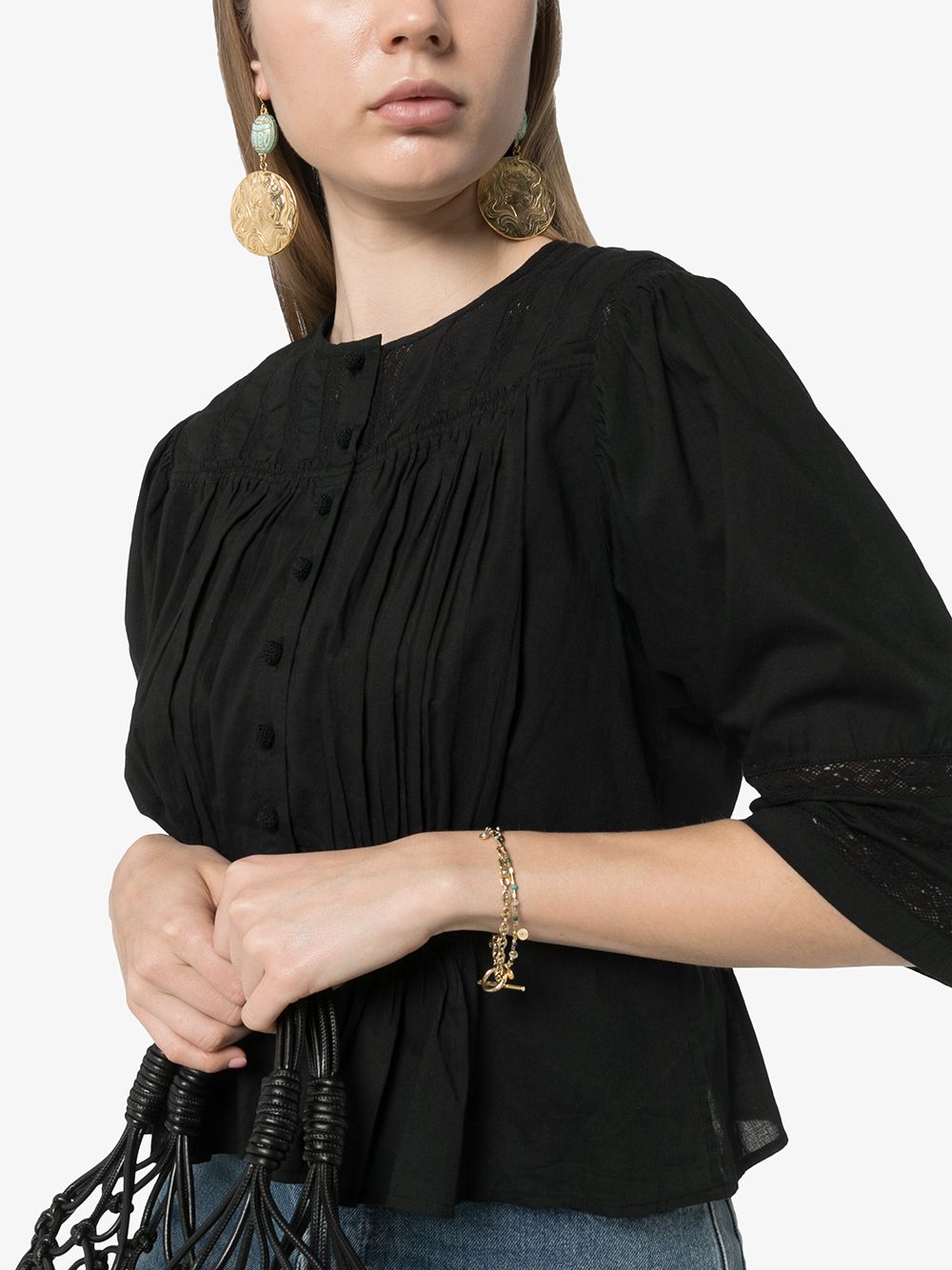 фото Mimi prober barton lace panelled blouse