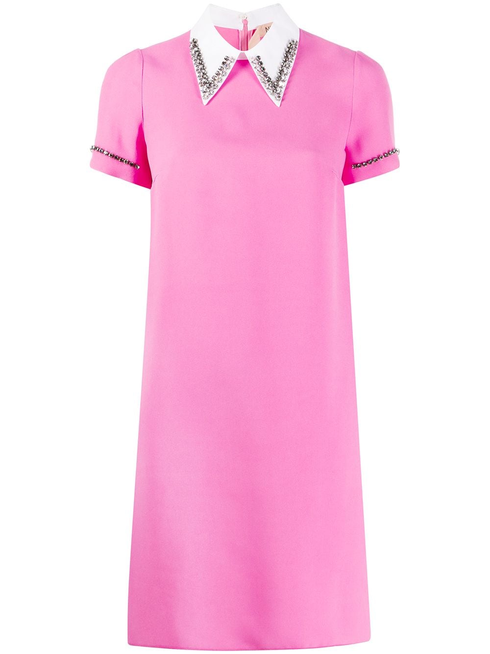 Shop N°21 Embellished Collar Short Dress In Pink