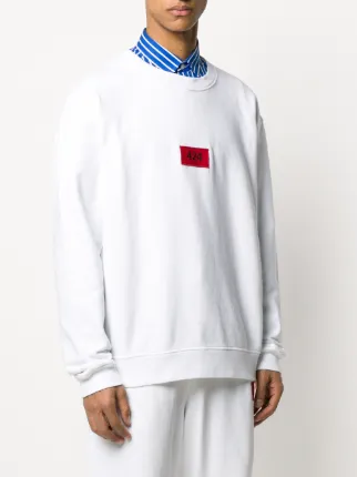 embroidered logo patch boxy fit sweatshirt展示图