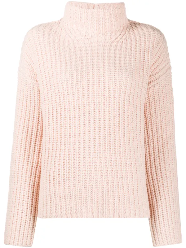 pink chunky knit jumper