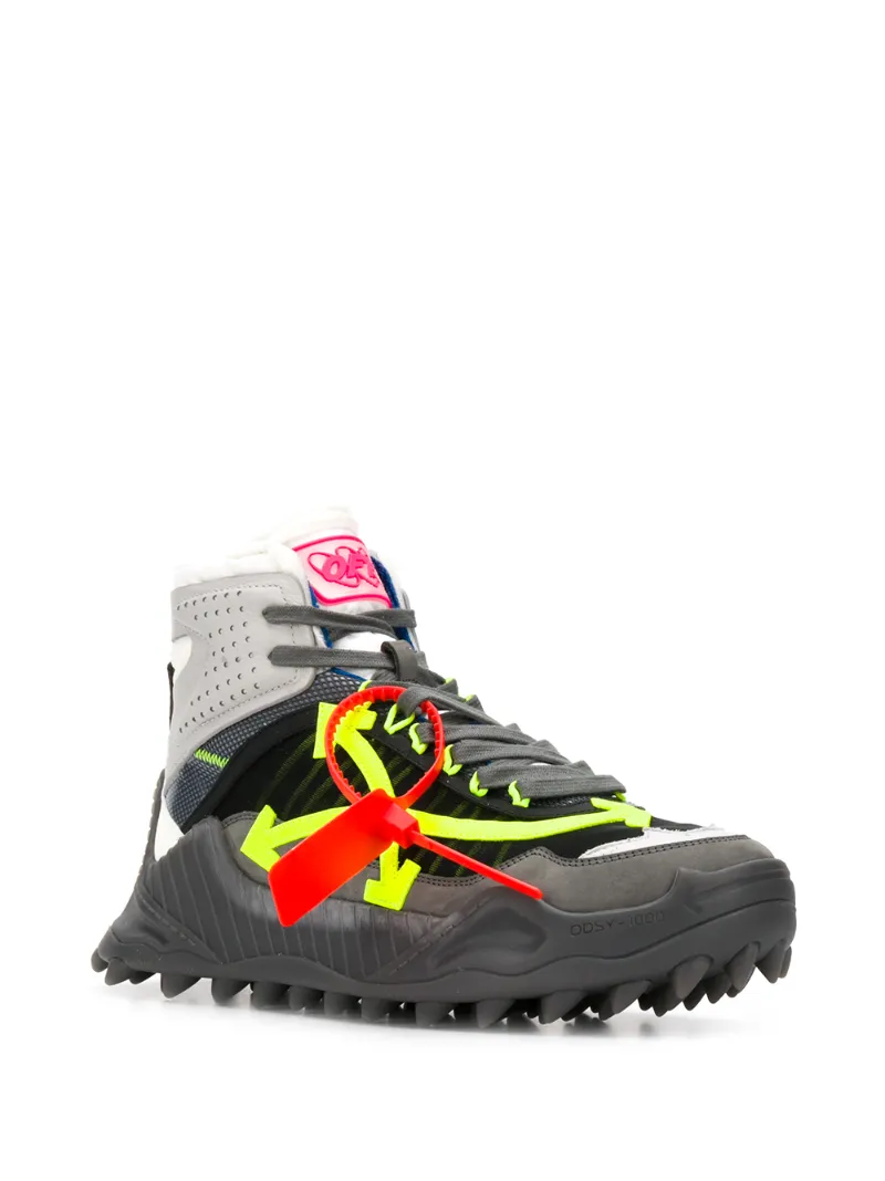 Off-white Gray Odsy High Top Sneaker Shoe In Gray