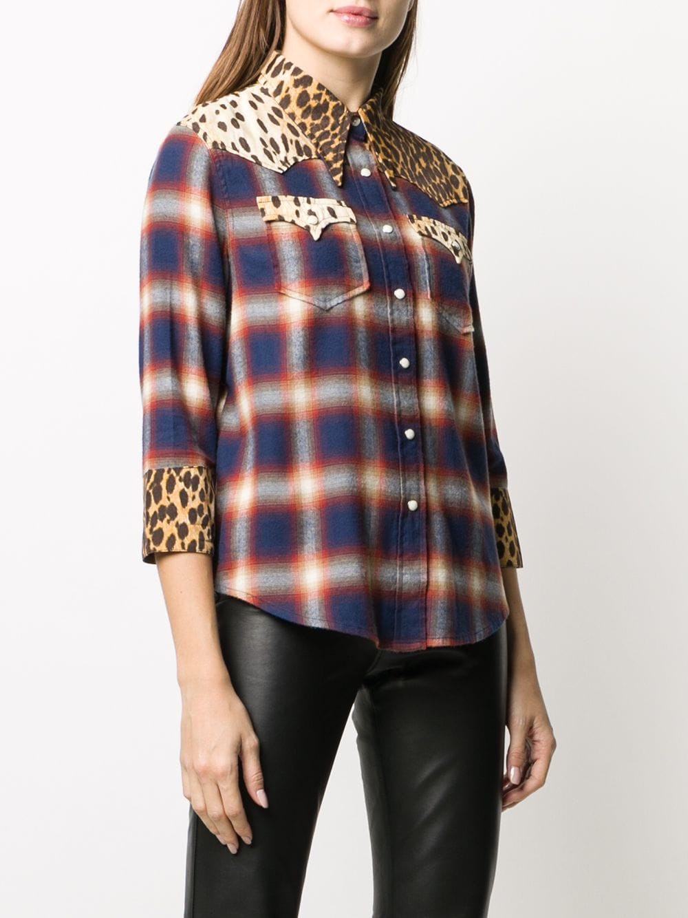 R13 Mixed Print Western Shirt Farfetch