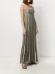 M Missoni striped pleated maxi dress