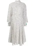 Christopher Kane polka dot tie neck dress - White