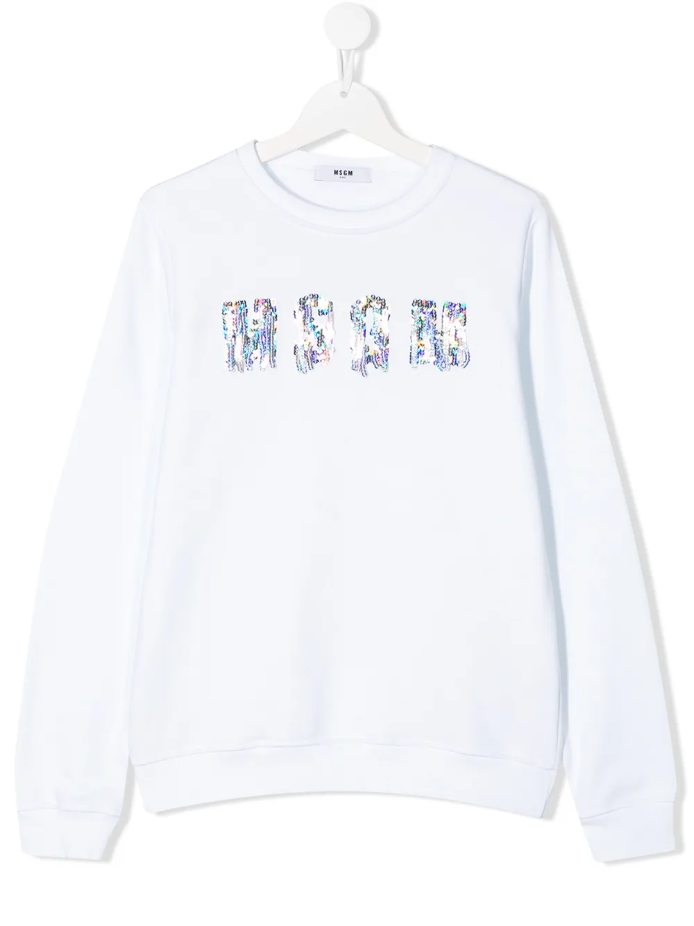 Msgm Kids свитер с логотипом и пайетками Msgm Kids свитер с логотипом и пайетками