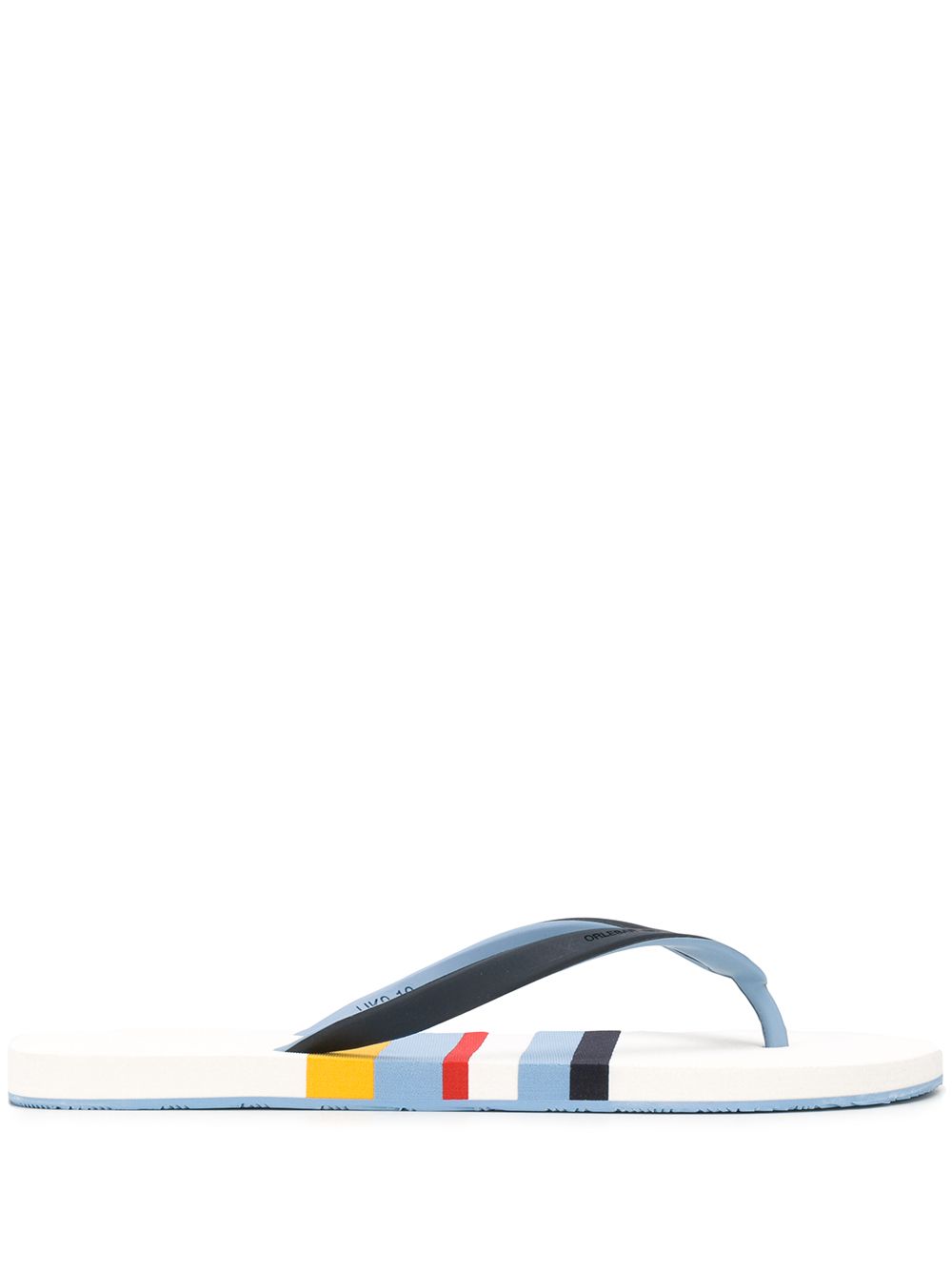 фото Orlebar brown haston striped flip-flops