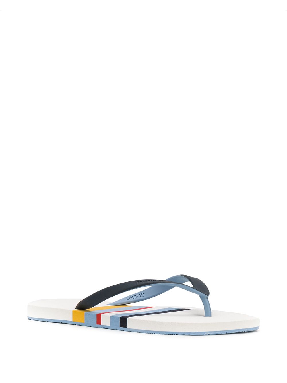 фото Orlebar brown haston striped flip-flops