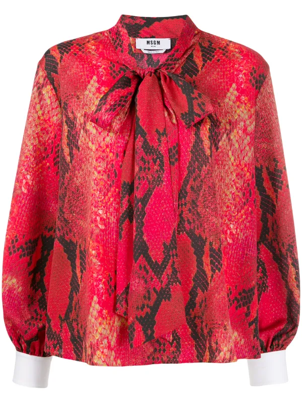 express snake print blouse