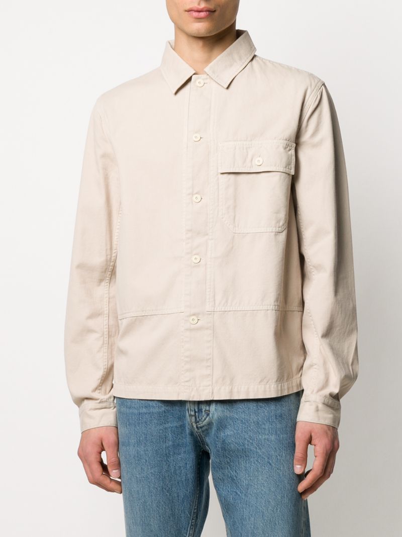 Shop Closed Army Embroidered Shirt In Brown