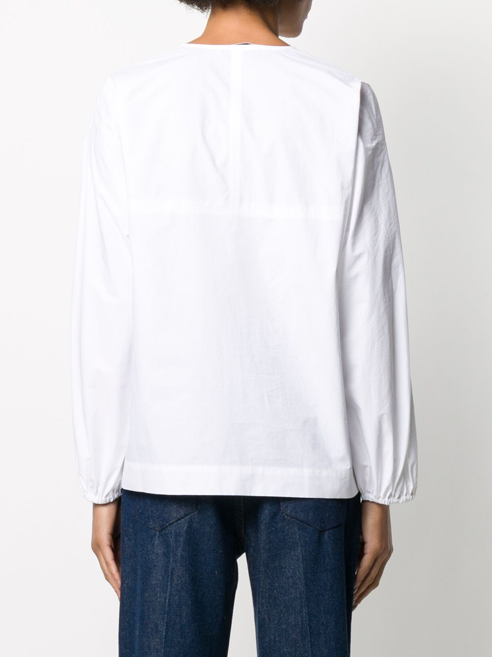 фото Odeeh рубашка с эластичными манжетами и разрезом спереди