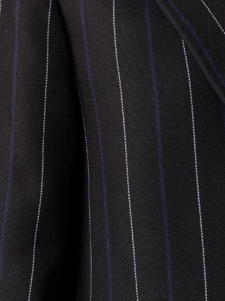 striped straight-fit blazer展示图