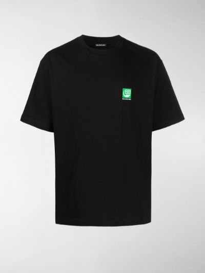 Balenciaga Green logo Tshirt black  MODES