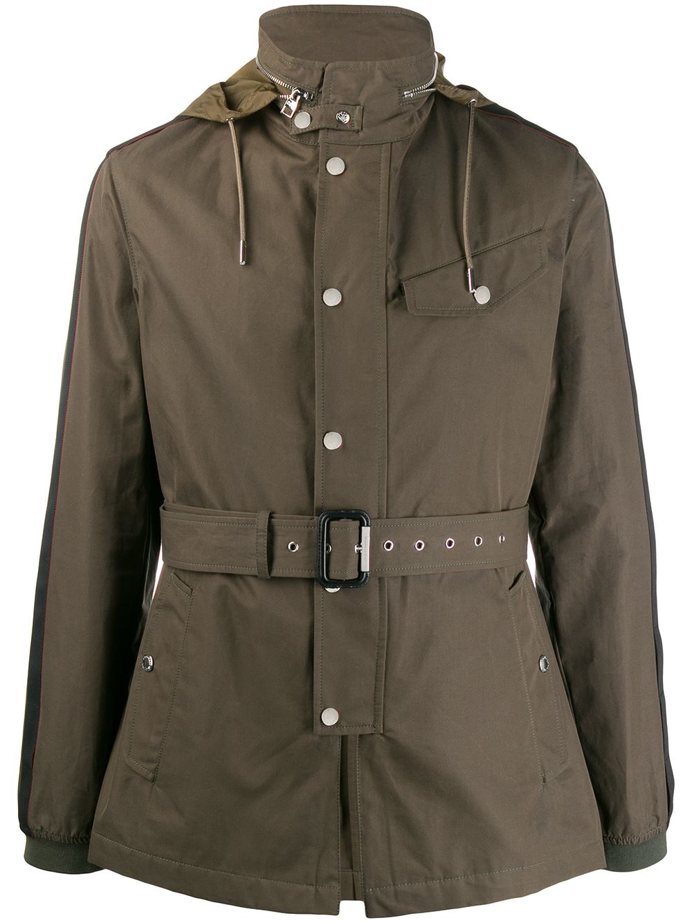 ALEXANDER MCQUEEN BELTED HOODED JACKET