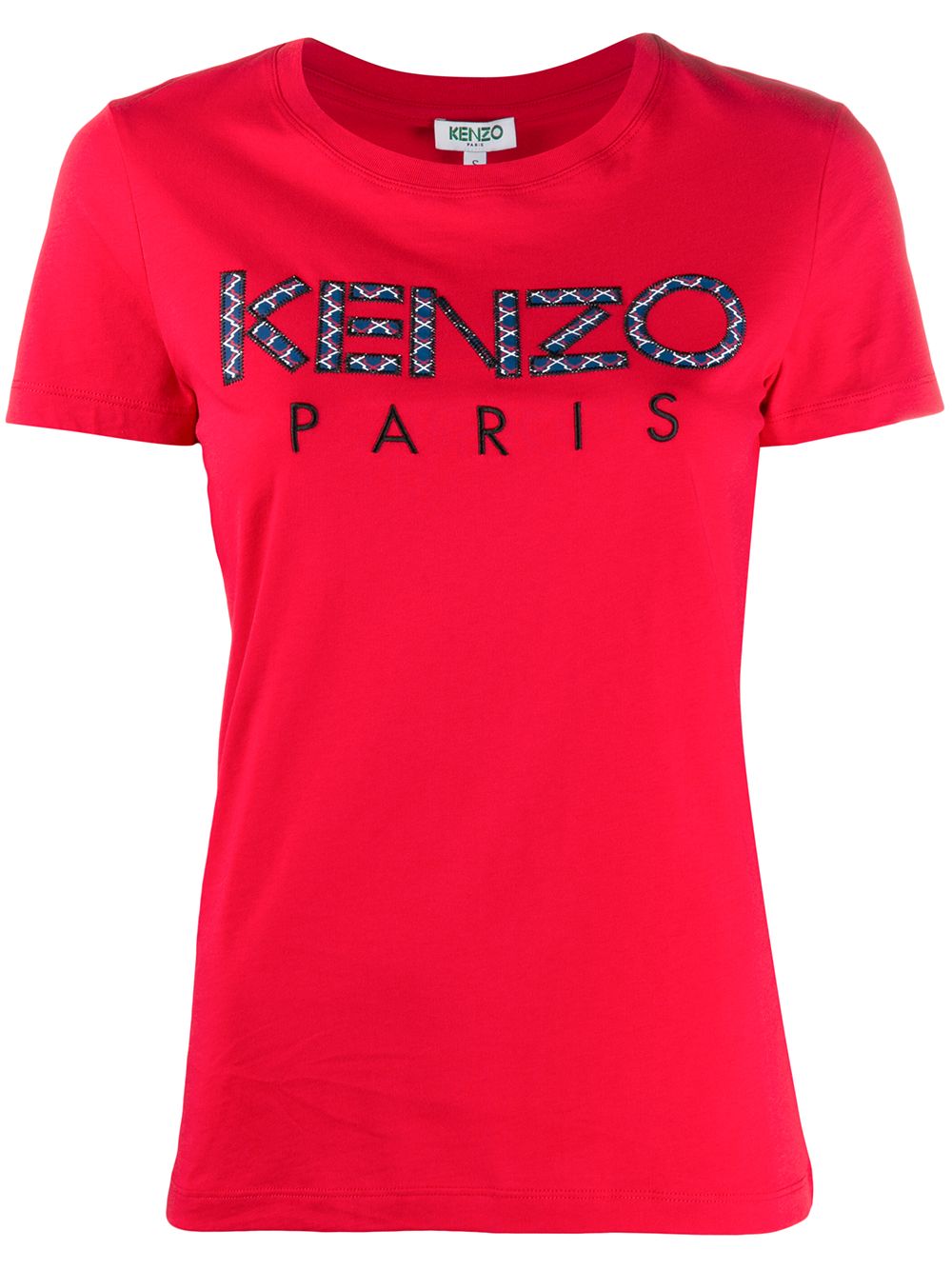 фото Kenzo футболка в технике пэчворк с логотипом