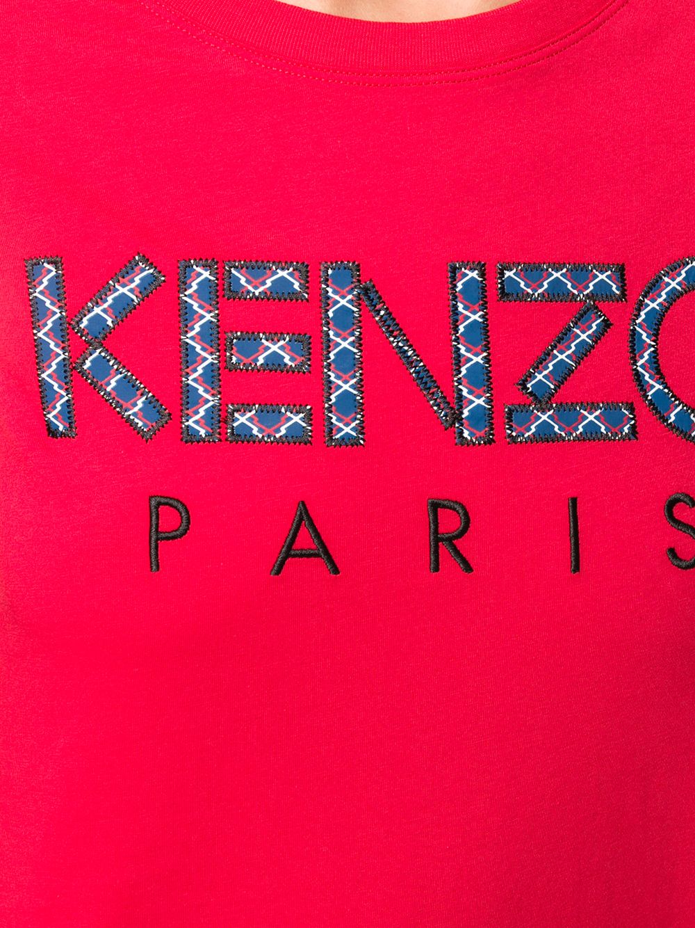 фото Kenzo футболка в технике пэчворк с логотипом