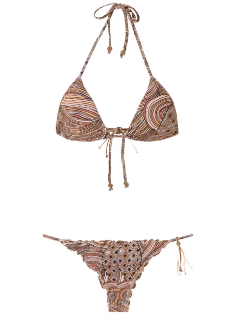 Amir Slama bikini de triángulo estampado