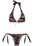 Amir Slama printed triangle bikini set - Blue