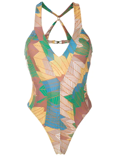 Amir Slama metallic stitching swimsuit