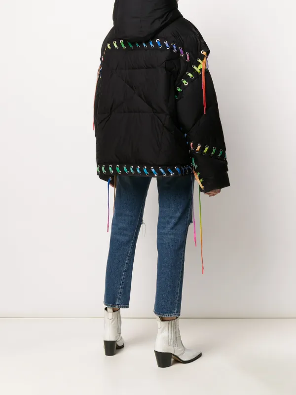 Khrisjoy Contrasting lace-up Puffer 