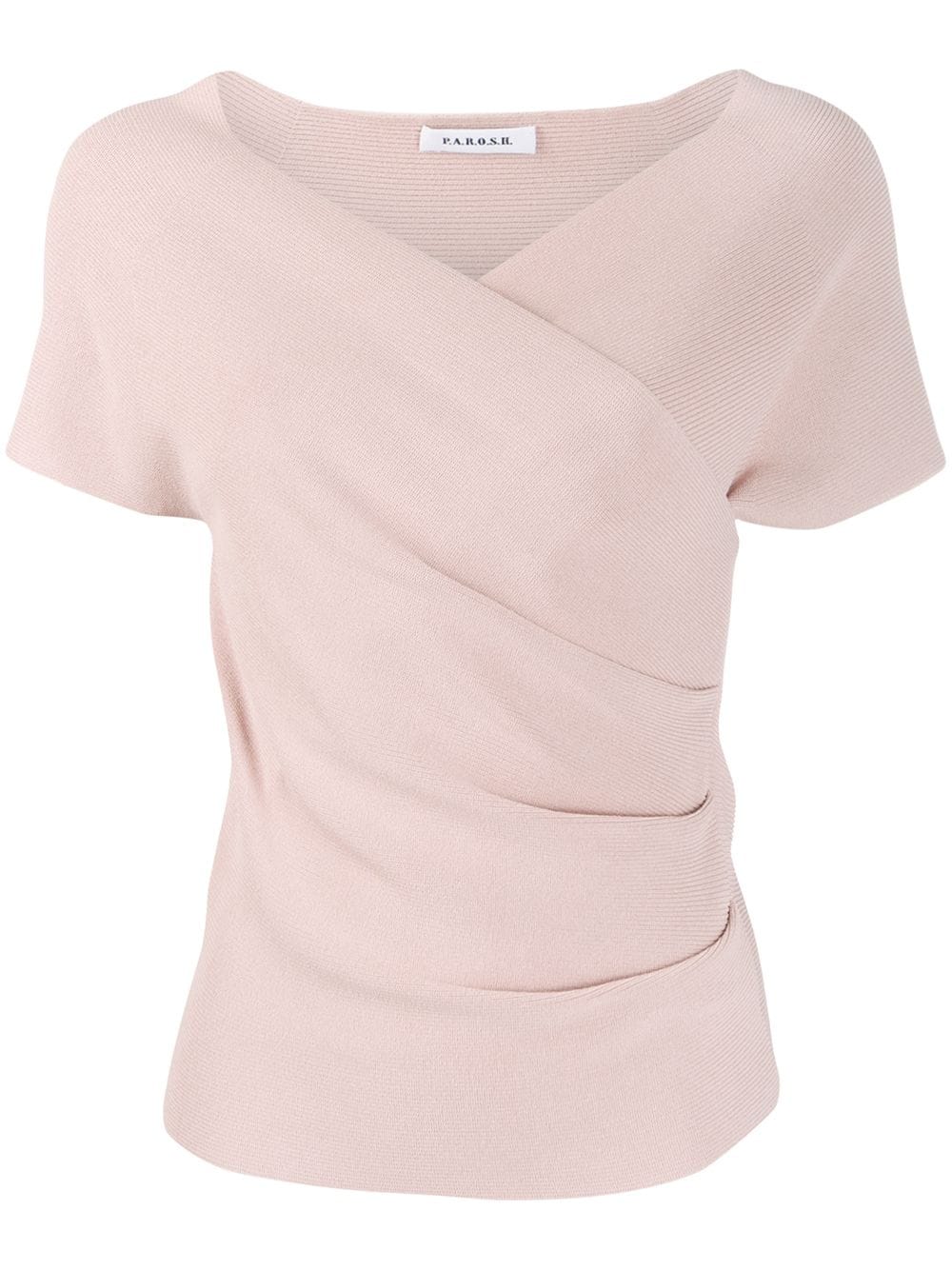 P.a.r.o.s.h Ryad Wrap Top In Rosa