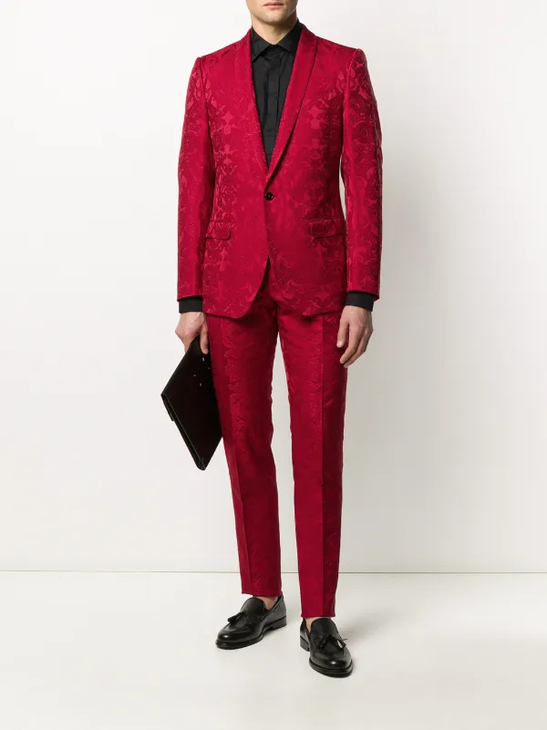 dolce and gabbana red suit