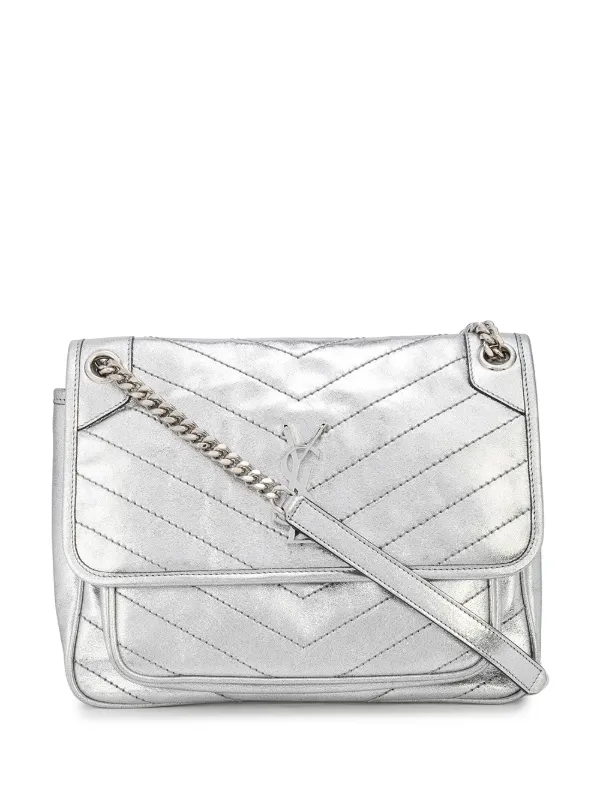 saint laurent silver bag