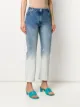 Off-White vaqueros rectos con efecto desteñido