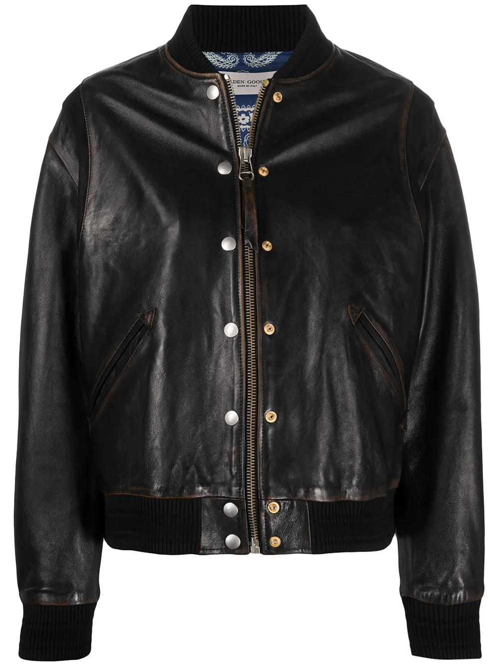 Golden Goose Lederjacke Mit Zierknöpfen 99jo0 VMPLW Golden Goose Lederjacke Mit Zierknöpfen 99jo0 VMPLW